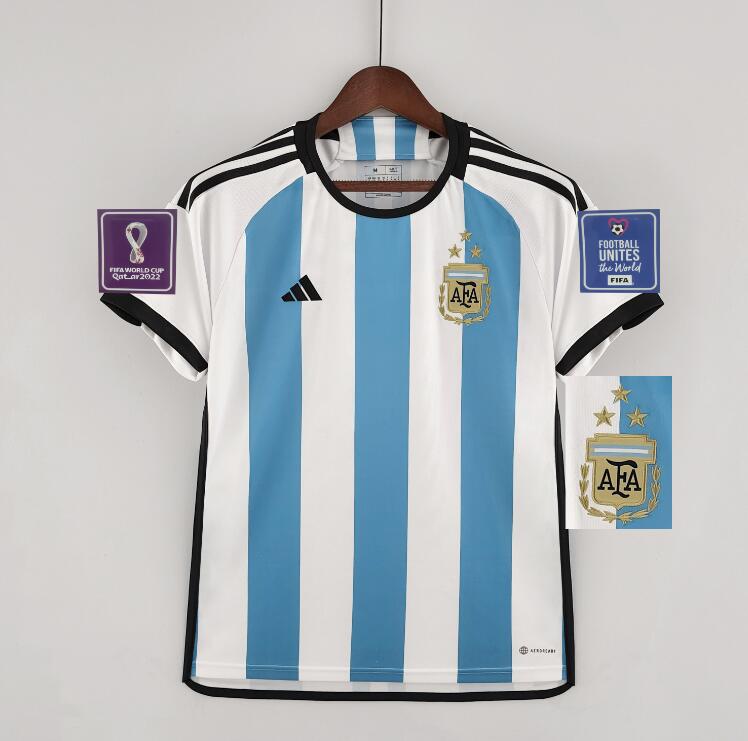 Camiseta Argentina Primera Equipación 2022 Niño 3 estrellas