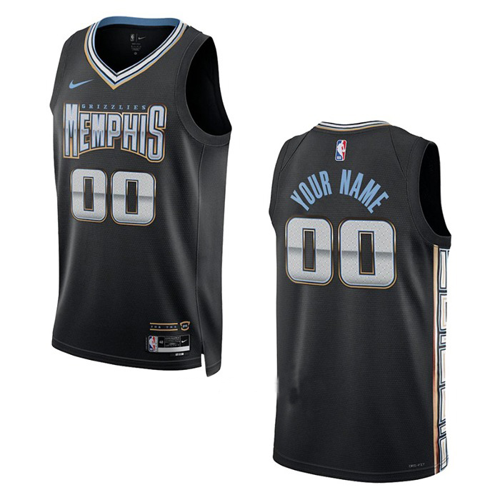 Camiseta Memphis Grizzlies Personalizada Ciudad 2022-23 Negro - Personalizado - NIÑO