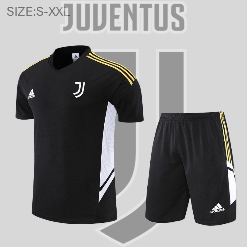 Camiseta Juventus Conjunto De Entreno Manga Corta 22/23 Kit Negro