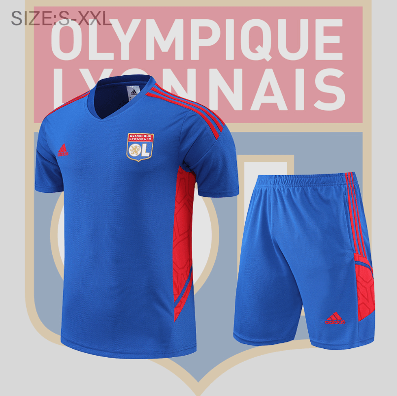 Camiseta Ropa De Entrenamiento De Olympique Lyonnais 22/23 + Pantalones