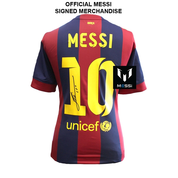 CAMISETA Leo Messi Signed Barcelona 14/15 PRIMERA EQUIPACIÓN
