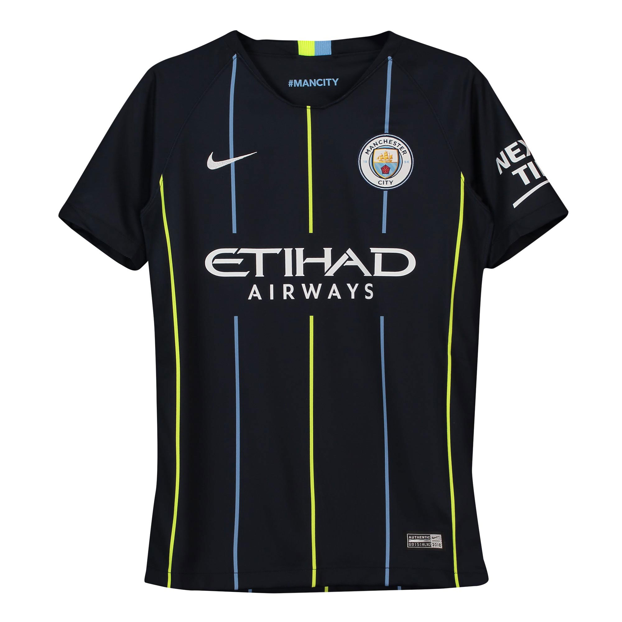 Camiseta Stadium de la equipación visitante del Manchester City 2018-19 para niños